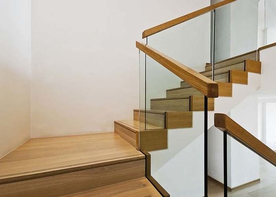 Treppenhaus-Aluminiumglasgeländer-Pulver-überzogene Aluminiumgeländer-Systeme
