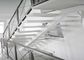 Weiße gerade Treppenhaus-Marmorierungausrüstungs-dauerhafte gerade Treppe mit Landung