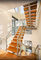 Hölzerne Schritt-ausgeglichenes Glas-Geländer-Treppe besonders angefertigt für Innentreppenhaus
