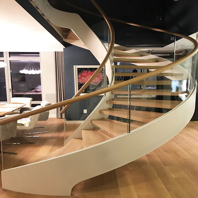 Moderne gebogene Treppenhaus-Bogen-Form-Kohlenstoffstahl-Tragbalken-einfache Inneninstallation