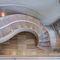Modernes gebogenes Treppenhaus gebogenes Metalltreppenhaus-breites Bogen-Innensystem