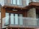 Terrassen-Balkon-Glasbalustraden-Distanzhülsen-Klammer-Rand-Griff-Distanzhülsen