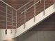 Balkon-Treppen-Balustraden-Edelstahl-Rohr-Geländer-Boden - angebracht