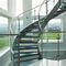 Ausgeglichenes Glas-moderne gebogene Treppenhaus-Handelsdachboden-Spiralen-Art LED